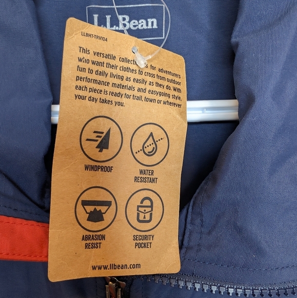NWT LL Bean Mountain Classic Vest Color block Mens Medium Nylon Unlined Full Zip - Picture 5 of 10